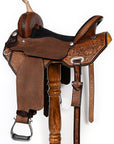 COMFYTACK Horse Barrel Racing Trail Pleasure American Leather Saddle Brown