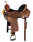 COMFYTACK Horse Barrel Racing Trail Pleasure American Leather Saddle Brown
