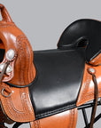 17 In HILASON Western Horse Treeless Trail Barrel Saddle American Leather Tan