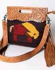 American Darling Clutch Hand Tooled Hair on Genuine Leather Western Women Bag Handbag Purse | Purses for Cute
