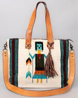 American Darling Tote Saddle Blanket Genuine Leather Women Bag Western Handbag Purse