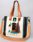 American Darling Tote Saddle Blanket Genuine Leather Women Bag Western Handbag Purse