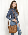 American Darling Tote Crocodile Embossed Genuine Leather Women Bag Western Handbag Purse