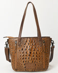 American Darling Tote Crocodile Embossed Genuine Leather Women Bag Western Handbag Purse