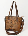 American Darling Tote Crocodile Embossed Genuine Leather Women Bag Western Handbag Purse