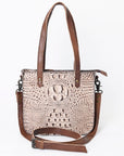 American Darling Tote Crocodile Embossed Genuine Leather Women Bag Western Handbag Purse