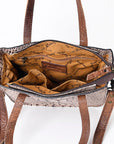 American Darling Tote Crocodile Embossed Genuine Leather Women Bag Western Handbag Purse