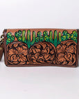 American Darling Organiser Hair-On Hand Tooled Genuine Leather Women Bag Western Handbag Purse