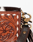Ohlay Bags KBA128 Clutch Hand Tooled Hair-On Genuine Leather Women Bag Western Handbag Purse