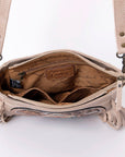 American Darling Messenger Hand Tooled Hair-On Genuine Leather women bag western handbag purse