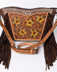 ADBG1063 American Darling Large Crossbody Hand Tooled Genuine Leather women bag western handbag purse