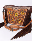 ADBG1063 American Darling Large Crossbody Hand Tooled Genuine Leather women bag western handbag purse