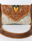 ADBG1068 American Darling Wallet Hand Tooled Hair-On Genuine Leather women bag western handbag purse