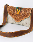 ADBG1068 American Darling Wallet Hand Tooled Hair-On Genuine Leather women bag western handbag purse