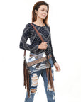 American Darling ADBGZ718 Clear Bag Hand Tooled Genuine Leather Women Bag Western Handbag Purse