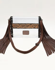 American Darling ADBGZ718 Clear Bag Hand Tooled Genuine Leather Women Bag Western Handbag Purse