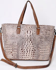 American Darling Crocodile Embossed Genuine Leather Women Bag Western Handbag Purse