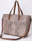 American Darling Crocodile Embossed Genuine Leather Women Bag Western Handbag Purse
