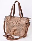American Darling Crocodile Embossed Genuine Leather Women Bag Western Handbag Purse