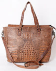 American Darling Crocodile Embossed Genuine Leather Women Bag Western Handbag Purse