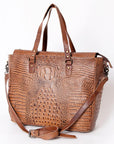 American Darling Crocodile Embossed Genuine Leather Women Bag Western Handbag Purse