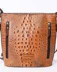 American Darling Crossbody Crocodile Embossed Genuine Leather Women Bag Western Handbag Purse