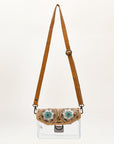 American Darling ADBGZ720 Clear Bag Hand Tooled Genuine Leather Women Bag Western Handbag Purse