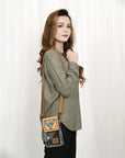 American Darling ADBGZ721 Clear Bag Hand Tooled Genuine Leather Women Bag Western Handbag Purse