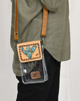 American Darling ADBGZ721 Clear Bag Hand Tooled Genuine Leather Women Bag Western Handbag Purse