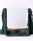 American Darling ADBGZ726 Clear Bag Hand Tooled Genuine Leather Women Bag Western Handbag Purse