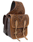 Hilason Western Horse Leather Saddle Bag Heavyduty Traditional Trail Ride