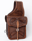 Hilason Floral Western Horse Leather Saddle Bag Heavyduty Traditional Trail Ride