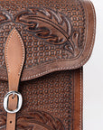 Hilason Floral Western Horse Leather Saddle Bag Heavyduty Traditional Trail Ride