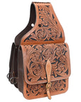 Hilason Western Horse Leather Saddle Bag Heavyduty Traditional Trail Ride