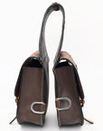 Hilason Floral Western Horse Leather Saddle Bag Heavyduty Traditional Trail Ride