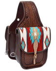 Hilason Floral Western Horse Leather Saddle Bag Heavyduty Traditional Trail Ride