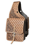 Hilason Western Horse Leather Saddle Bag Heavyduty Traditional Trail Ride
