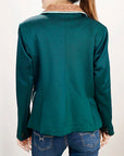 ADBZ704 Genuine leather Hand tooled hand carved Women Blazer dress jacket ladies Girl