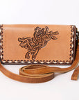 Ohlay Bags KBM101E Organiser Hand Tooled Genuine Leather Women Bag Western Handbag Purse