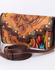 American Darling Hand Tooled Genuine Leather Women Bag Western Handbag Purse