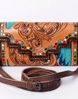 American Darling Hand Tooled Genuine Leather Women Bag Western Handbag Purse