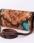 American Darling Hand Tooled Genuine Leather Women Bag Western Handbag Purse