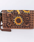 American Darling ORGANISER Upcycled Wool Genuine Leather women bag western handbag purse