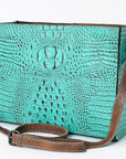 American Darling Crocodile Embossed Genuine Leather Women Bag Western Handbag Purse