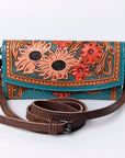 American Darling Wallet Hand Tooled Genuine Leather women bag western handbag purse