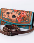 American Darling Wallet Hand Tooled Genuine Leather women bag western handbag purse