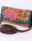 American Darling Wallet Hand Tooled Genuine Leather women bag western handbag purse
