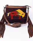 American Darling Saddle Blanket Genuine Leather Women Bag Western Handbag Purse