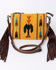 American Darling Saddle Blanket Genuine Leather Women Bag Western Handbag Purse