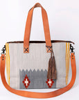 American Darling Tote Saddle Blanket Genuine Leather Women Bag Western Handbag Purse
